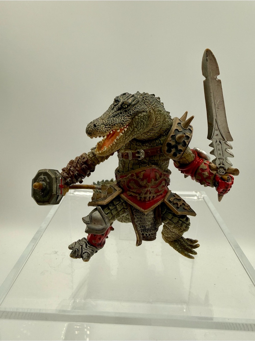 Crocodile Warrior Reptile Action Papo Fantasy World Crocodile Mutant 2008 Action